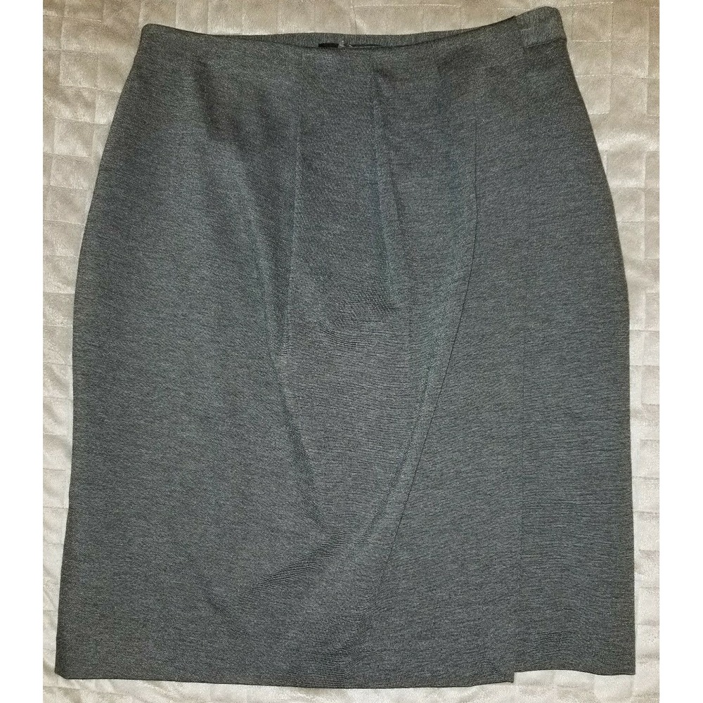 Banana Republic Women Dark Grey Pencil Skirt Size 6 Straight Knee Length NEW